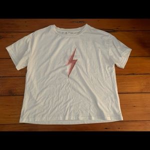 Pink lightning bolt decal tee-size small!⚡️